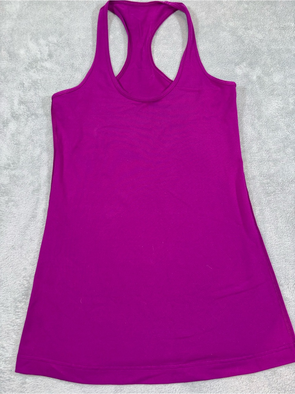 Lululemon Cool Racerback Tank Top Magenta Pink Tone Tone Rubber Logo Size 2 / 4